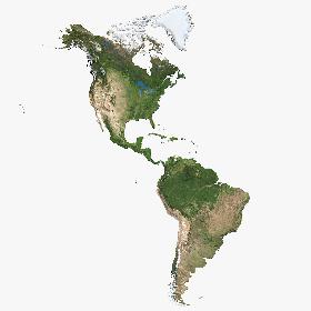 3D The Americas Continent